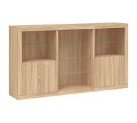 (sonoma oak) vidaXL Sideboard with LED Lights Home Cupboard Side Cabinet Storage Highboard