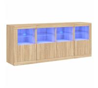 Sideboard with LED Lights Home Cupboard Side Cabinet Storage Highboard vidaXL