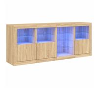 Sideboard with LED Lights Home Cupboard Side Cabinet Storage Highboard vidaXL