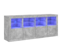 Sideboard with LED Lights Home Cupboard Side Cabinet Storage Highboard vidaXL
