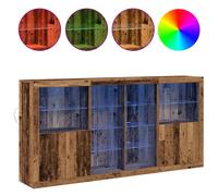 Sideboard with LED Lights Home Cupboard Side Cabinet Storage Highboard vidaXL