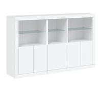(white) vidaXL Sideboard with LED Lights Home Cupboard Side Cabinet Storage Highboard