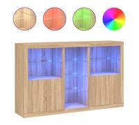 Sideboard with LED Lights Home Cupboard Side Cabinet Storage Highboard vidaXL
