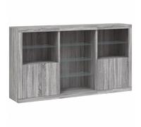 Sideboard with LED Lights Home Cupboard Side Cabinet Storage Highboard vidaXL