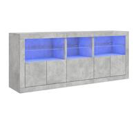 Sideboard with LED Lights Home Cupboard Storage Side Cabinet Highboard vidaXL