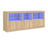 Sideboard with LED Lights Home Cupboard Storage Side Cabinet Highboard vidaXL