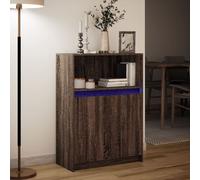 Sideboard with LED Lights Home Display Cupboard Cabinet with RGB LED lights