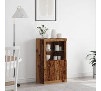 Sideboard with LED Lights Old Wood 60,5x37x100 cm Berkfield Home Brown One Size
