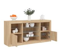 Sideboard with LED Lights Cupboard Highboard Storage Buffet Cabinet vidaXL
