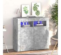 vidaXL Sideboard with LED Lights Sonoma Oak Home Living Room Storage Cabinet