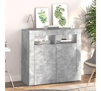 Vidaxl Sideboard With Led Lights Concrete Grey 80X35X75 Cm