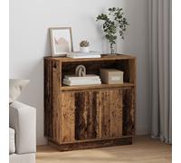 Sideboard with LED Old Wood 71x34,5x75 cm Engineered Wood Berkfield Home Brown One Size
