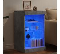 vidaXL Sideboard with LED Lights Concrete Grey 41x37x67 cm, Grey