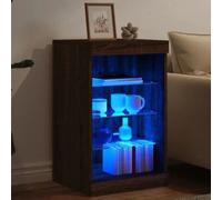 Sideboard with LED Storage Cupboard High Board Cabinet Engineered Wood VidaXL