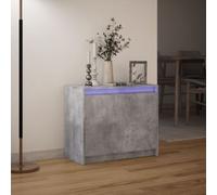 Sideboard with LED Storage Cupboard High Board Cabinet Engineered Wood vidaXL