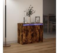 Sideboard with LED Storage Cupboard High Board Cabinet Engineered Wood vidaXL