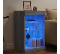 Sideboard with LED Storage Cupboard High Board Cabinet Engineered Wood VidaXL