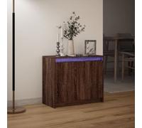 Sideboard with LED Storage Cupboard High Board Cabinet Engineered Wood vidaXL
