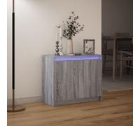 Sideboard with LED Storage Cupboard High Board Cabinet Engineered Wood vidaXL
