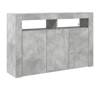 Sideboard with LED Strip Lights Engineered Wood Modern Storage Unit vidaXL