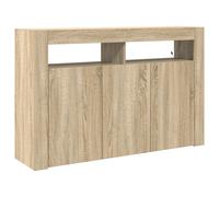 Sideboard with LED Strip Lights Engineered Wood Modern Storage Unit vidaXL