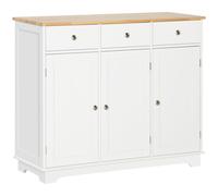 HOMCOM Modern Sideboard Buffet Cabinet with Storage Cabinets & Drawers in White HOMCOM White