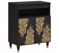 Sideboard With Shelf 60 X 33 X 75 Cm Solid Mango Wood