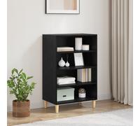 Sideboard with Shelf Black oak 57 x 35 x 90 cm Engineered wood Berkfield Home Black One Size
