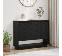 Sideboard with Shelf with Door Black oak 97 x 29 x 75 cm Engineered wood Berkfield Home Black One Size