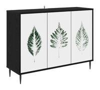 Sideboard with Shelf with Door Black Oak Engineered Wood Modern Elegant vidaXL