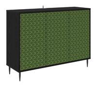 Sideboard with Shelf with Door Black Oak Engineered Wood Modern Elegant vidaXL