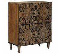 Sideboard With Storage 60 X 33.5 X 75 Cm Solid Mango Wood