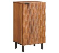 Sideboard with Storage Acacia Brown Surface 40 x 33 x 75 cm, Solid Mango Wood, Modern Living Room Lowboard, Storage Space with Door, Industrial Style, Compact Space Saving