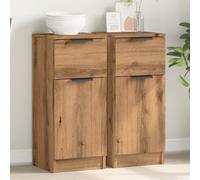 vidaXL Sideboards 2 pcs Artisan Oak 30x30x70 cm Engineered Wood - Brown, Brown