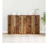 vidaXL Sideboard 2 pcs Black Oak 60 x 31 x 70 cm Engineered Wood, Black