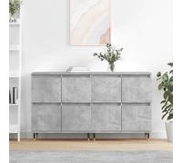 Sideboards 2 pcs Concrete Grey Engineered Wood