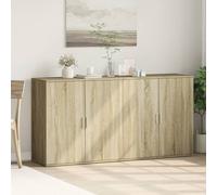 Sideboards 2 pcs Home Storage Display Cupboard Cabinet Buffet with Doors