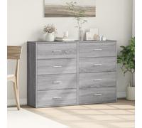 Sideboards 2 pcs Home Storage Display Cupboard Cabinet Buffet with Drawers