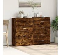 Sideboards 2 pcs Home Storage Display Cupboard Cabinet Buffet with Drawers