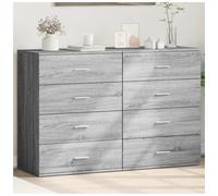 Sideboards 2pc Grey Sonoma 60x39x80 cm Engineered Wood Modern Storage Cabinet