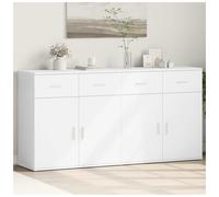 Sideboards 2pc White Engineered Wood 79x38x80 cm Storage Cabinet ModernSlimSet