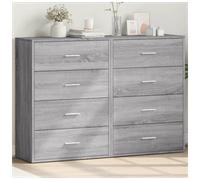 Sideboards 2pcs Grey Sonoma Engineered Wood 60x31x84 cm Storage Modern Unit