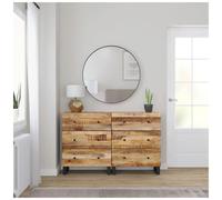 Sideboards 2pcs Rough Mango Wood Natural 60x33x75cm Storage Cabinet Modern Pair