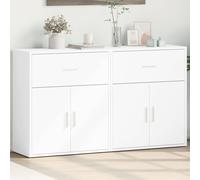 Sideboards 2pcs White Engineered Wood 60x31x70 cm Compact Storage Cabinets Set.