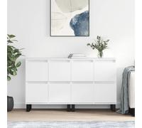 vidaXL Sideboards 2 pcs White Engineered Wood, White