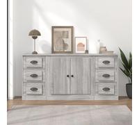 Sideboards 3 pcs Grey Sonoma Engineered Wood