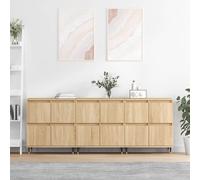 Sideboards 3 pcs Sonoma Oak Engineered Wood Berkfield Home Brown One Size