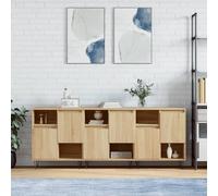 Sideboards 3 pcs Sonoma Oak Engineered Wood Berkfield Home Brown One Size