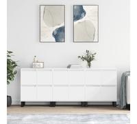 Sideboards 3 pcs White Engineered Wood Berkfield Home White One Size
