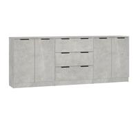 Sideboards 3 Piece Storage Rack Organiser Highboard Engineered Wood vidaXL